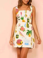 Printed Square Neck Summer Mini Dress 2e7c8a35-07da-4dd9-86ba-ceb9ef30cb30-Max-Origin