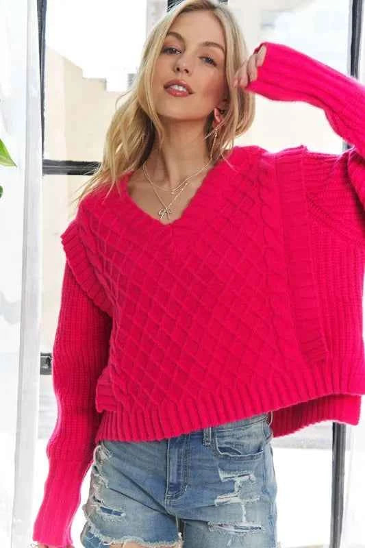 ADORA Ruffle Detail Adorable Sweater 2e94bbb96cbe4827a5d8629030e57e5c-Max-Origin