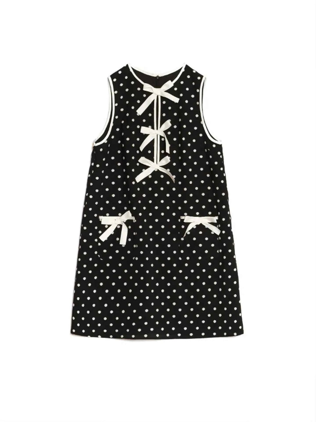 Bow Front Polka Dot Sleeveless Dress 2e99c0dd-571d-4f44-9e07-e0b82c82d1d3-Max-Origin