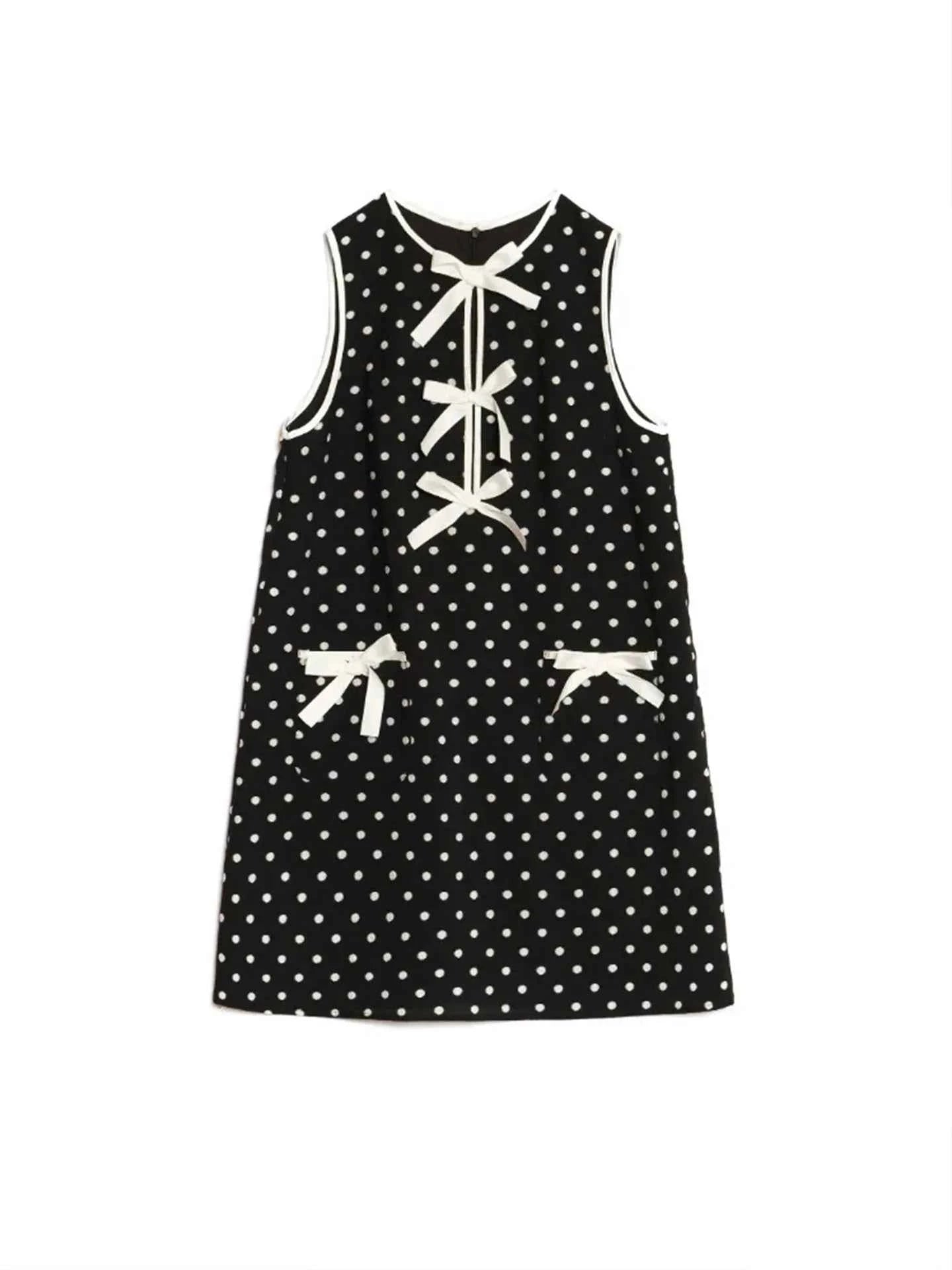 Bow Front Polka Dot Sleeveless Dress 2e99c0dd-571d-4f44-9e07-e0b82c82d1d3-Max-Origin