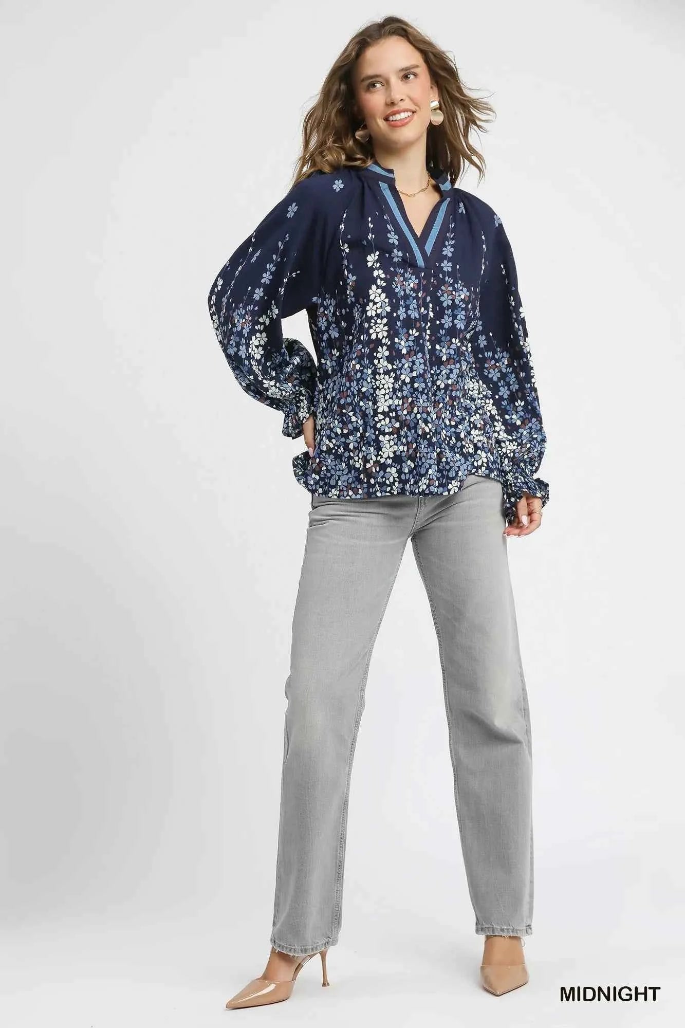 Umgee Full Size Floral Vine Print Blouse with Balloon Sleeves Plus Size 2e9cdfeb-9fef-46b3-bc75-3461c5507263-Max-Origin