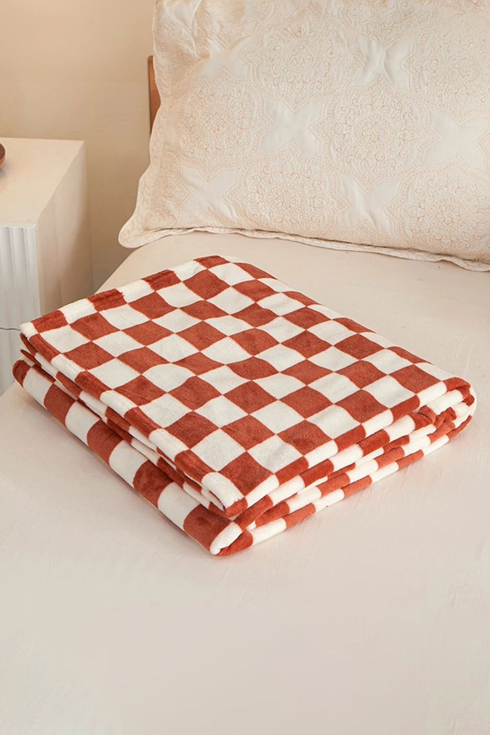 Navy Blue Checkerboard Printed Soft Throw Blanket 120*200cm 2ea5af078f4ee964