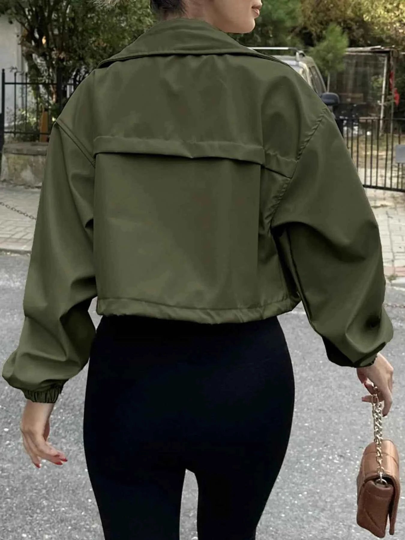Drawstring Hem Zip Up Jacket 2ea766b3e0b148919aa752f1b015c5e6-Max-Origin