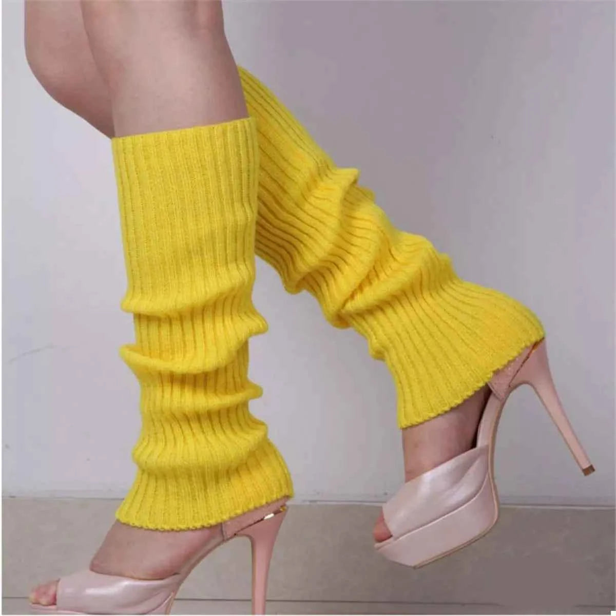Ribbed Knit Leg Warmers Yellow One Size 2eaadd98-ddaf-48c7-98ed-12e821952464-Max-Origin