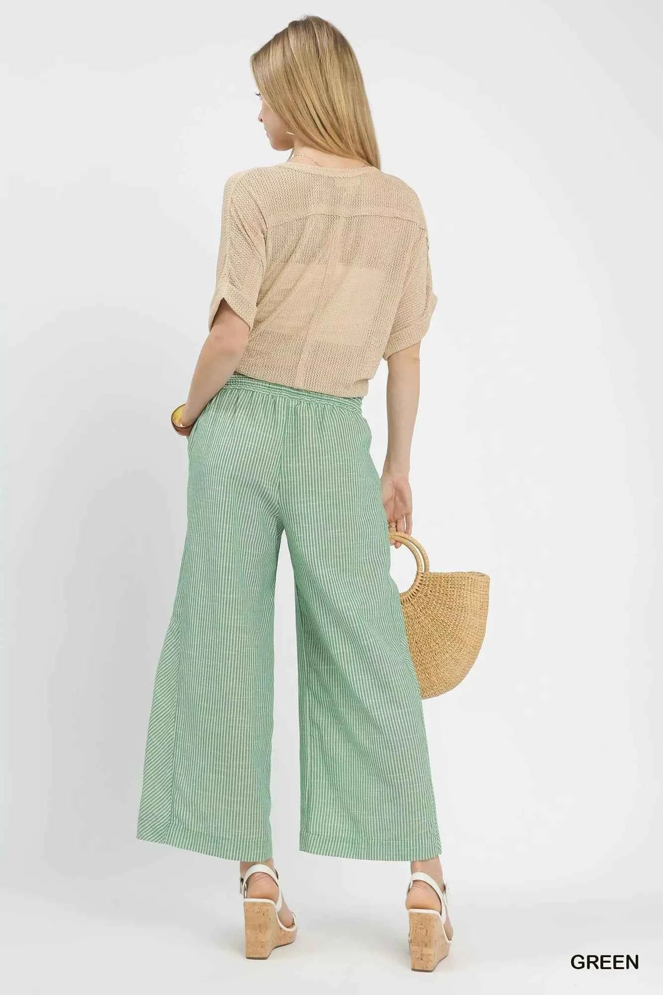 Umgee Linen Blend Striped Wide Leg Pants 2ebd3121-3621-40e2-b4a9-0168080a5137-Max-Origin