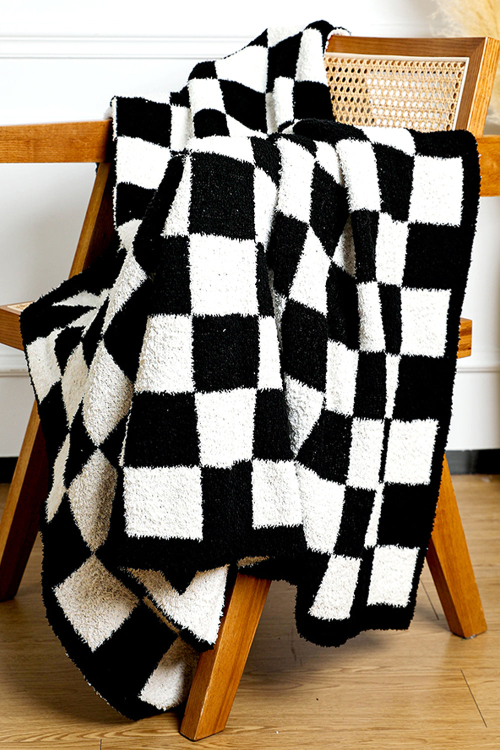 Black & White Checkerboard 127*152cm Flannel Blanket 2ec062f5663ec149