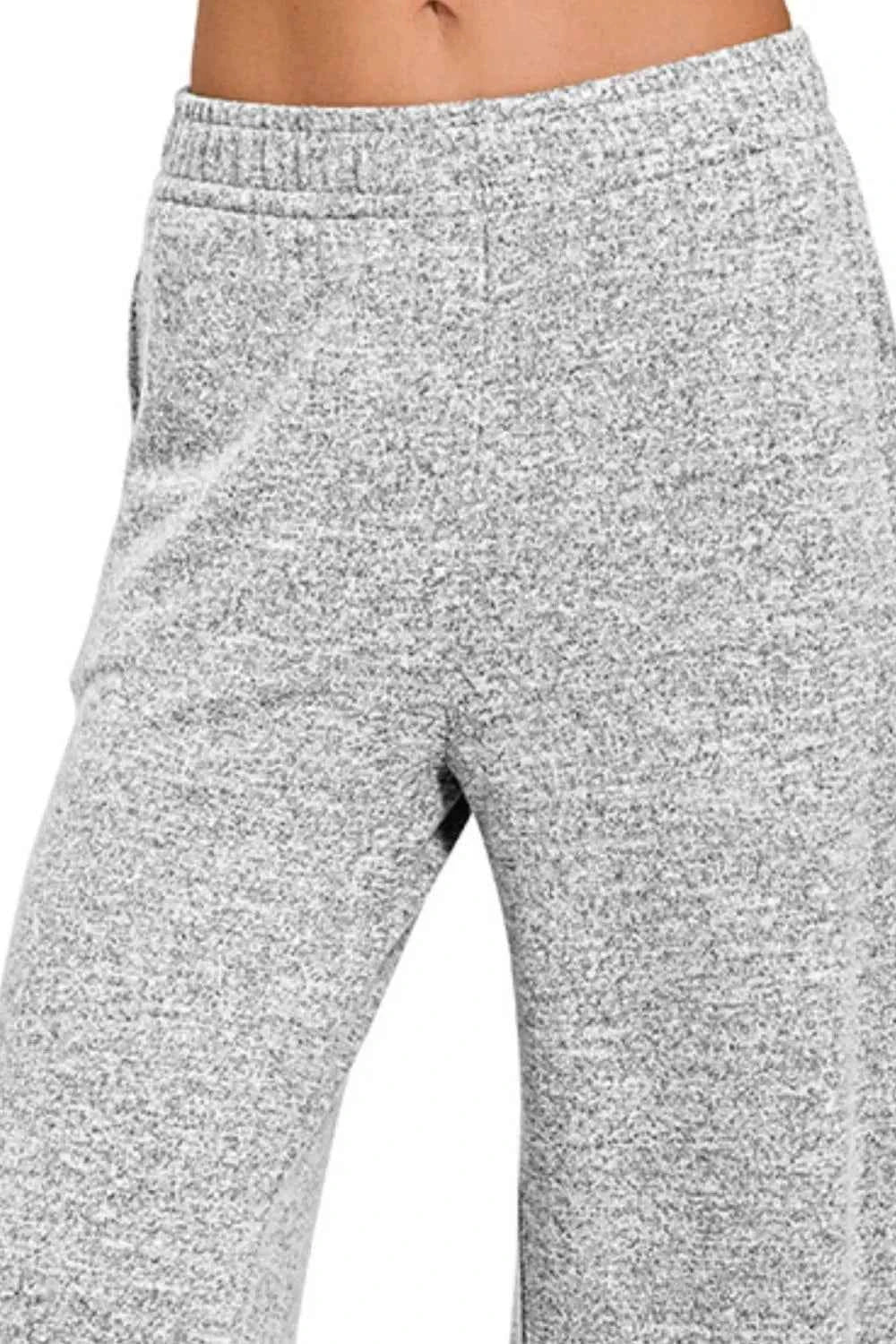 Zenana Soft Melange Hacci Elastic Waistband Lounge Pants 2ec6a65e-f88b-44d0-8a51-5ea0a1cfd4df-Max-Origin