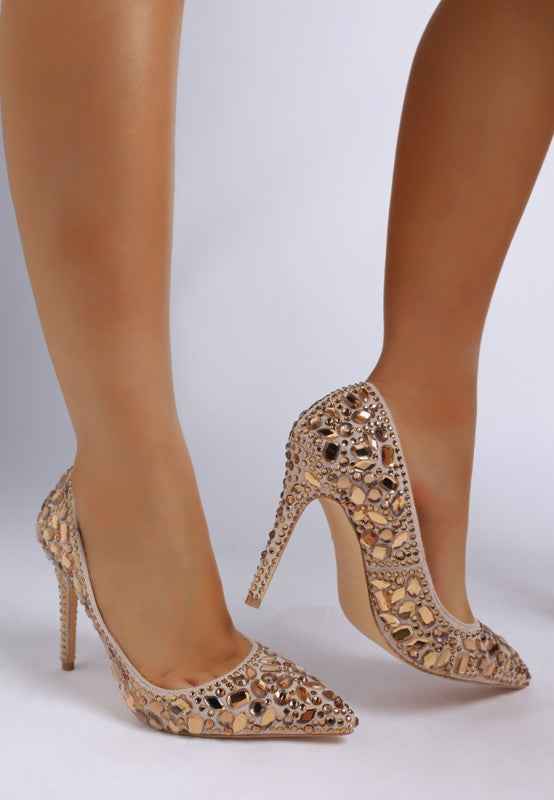 Iceout Diamante & Rhinestone Embellishments Pumps 2ec7cd0b-bdb2-4d86-a65d-502c0e5ae8ad