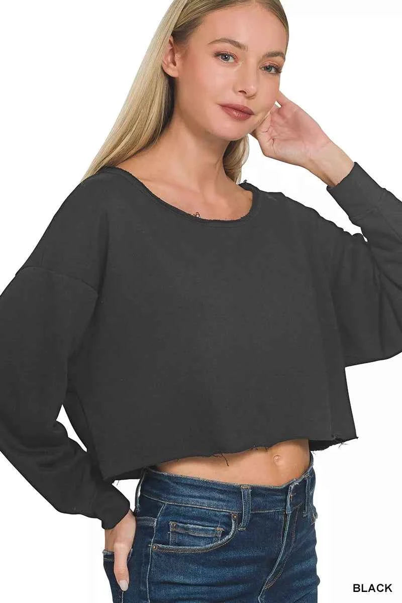Zenana French Terry Boatneck Crop Top 2ec83b0ee2064452949bde3701a75264-Max-Origin