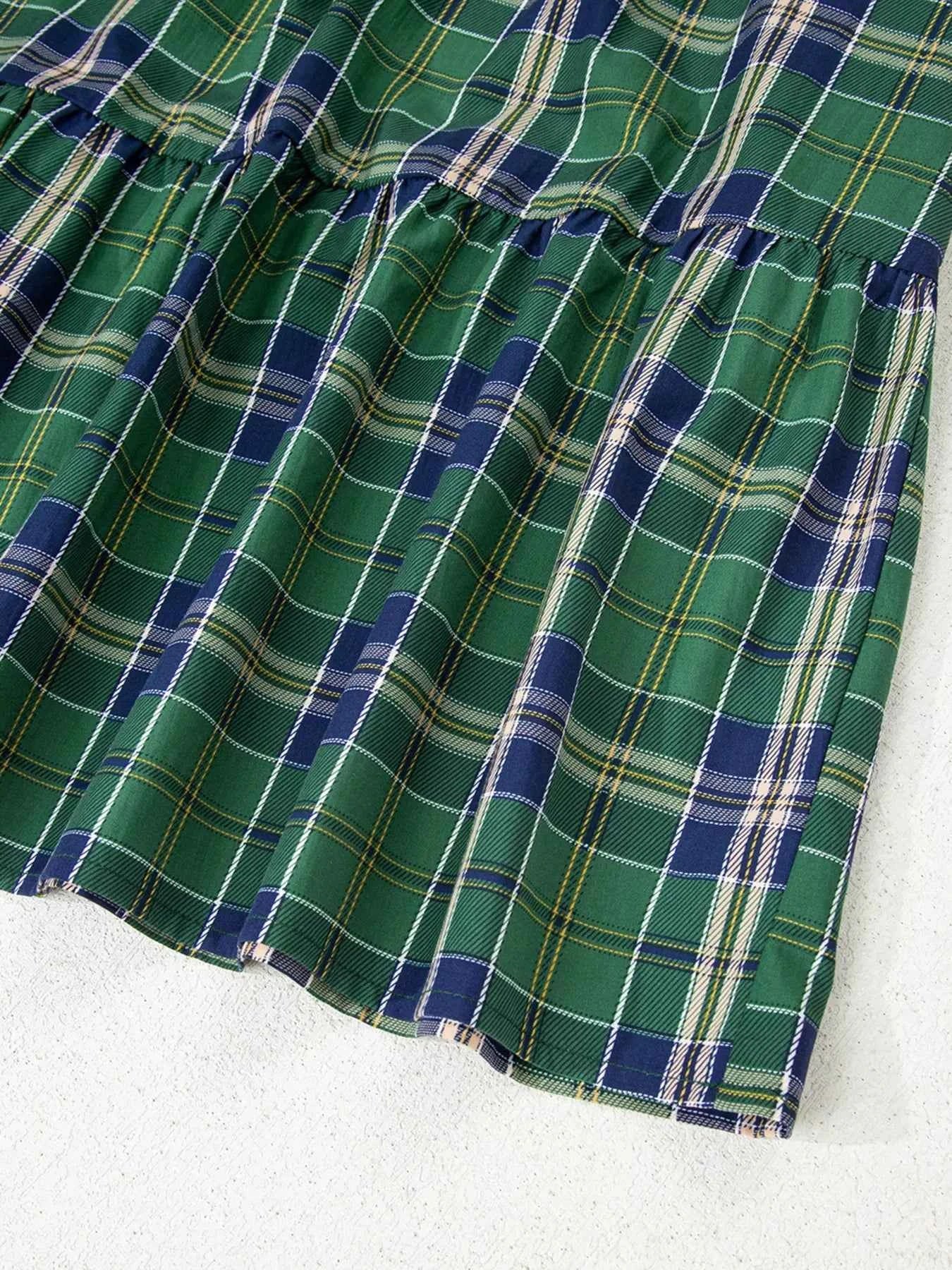 Plaid Frilly Collar Long Sleeve Shift Mini Dress 2eccce150b344a26bcef9c356ae82a41-Max-Origin