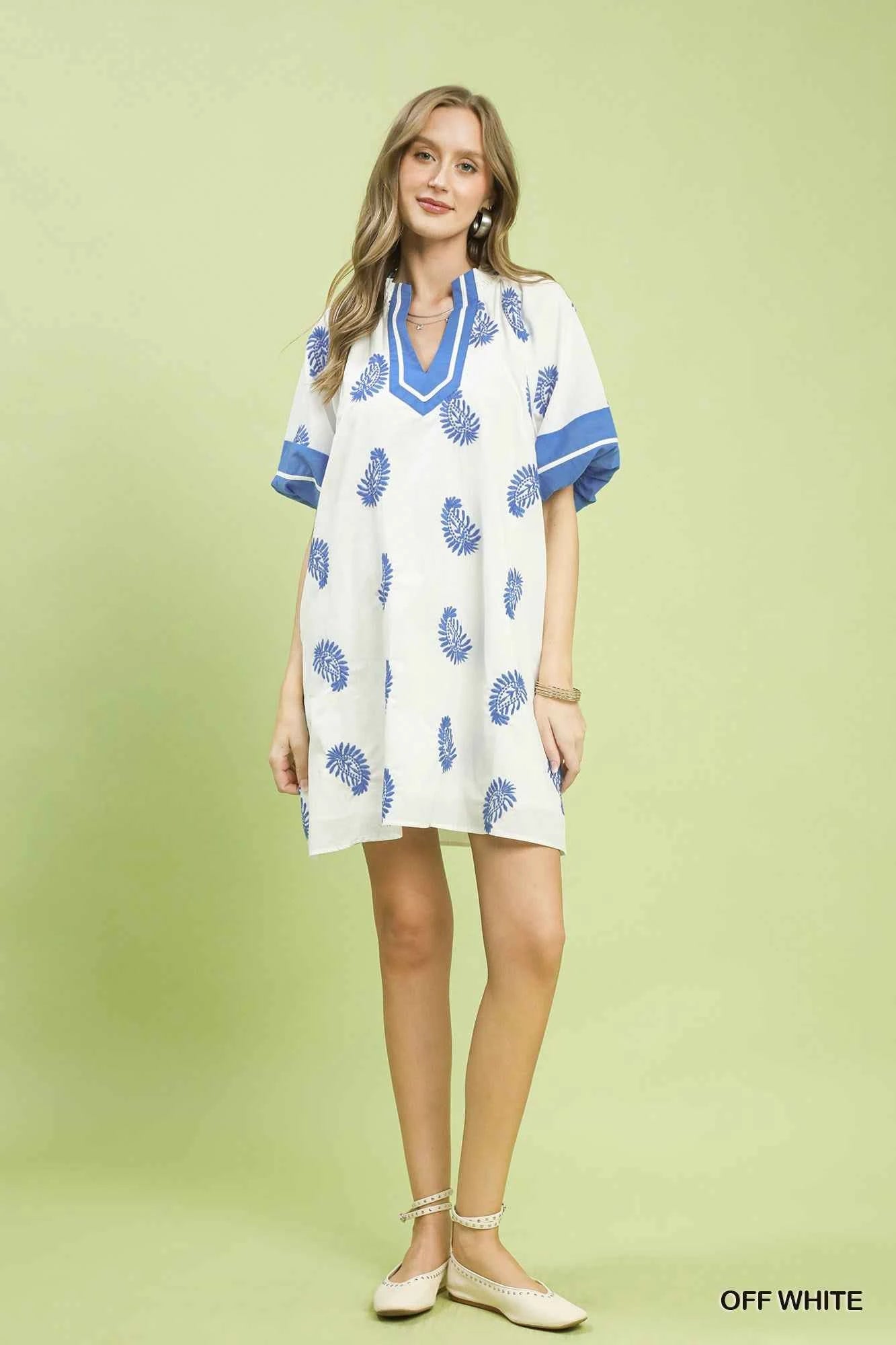 Umgee Paisley Embroidered Boho Mini Dress 2ed4a14c-8a66-4699-b50b-224dcbd858d3-Max