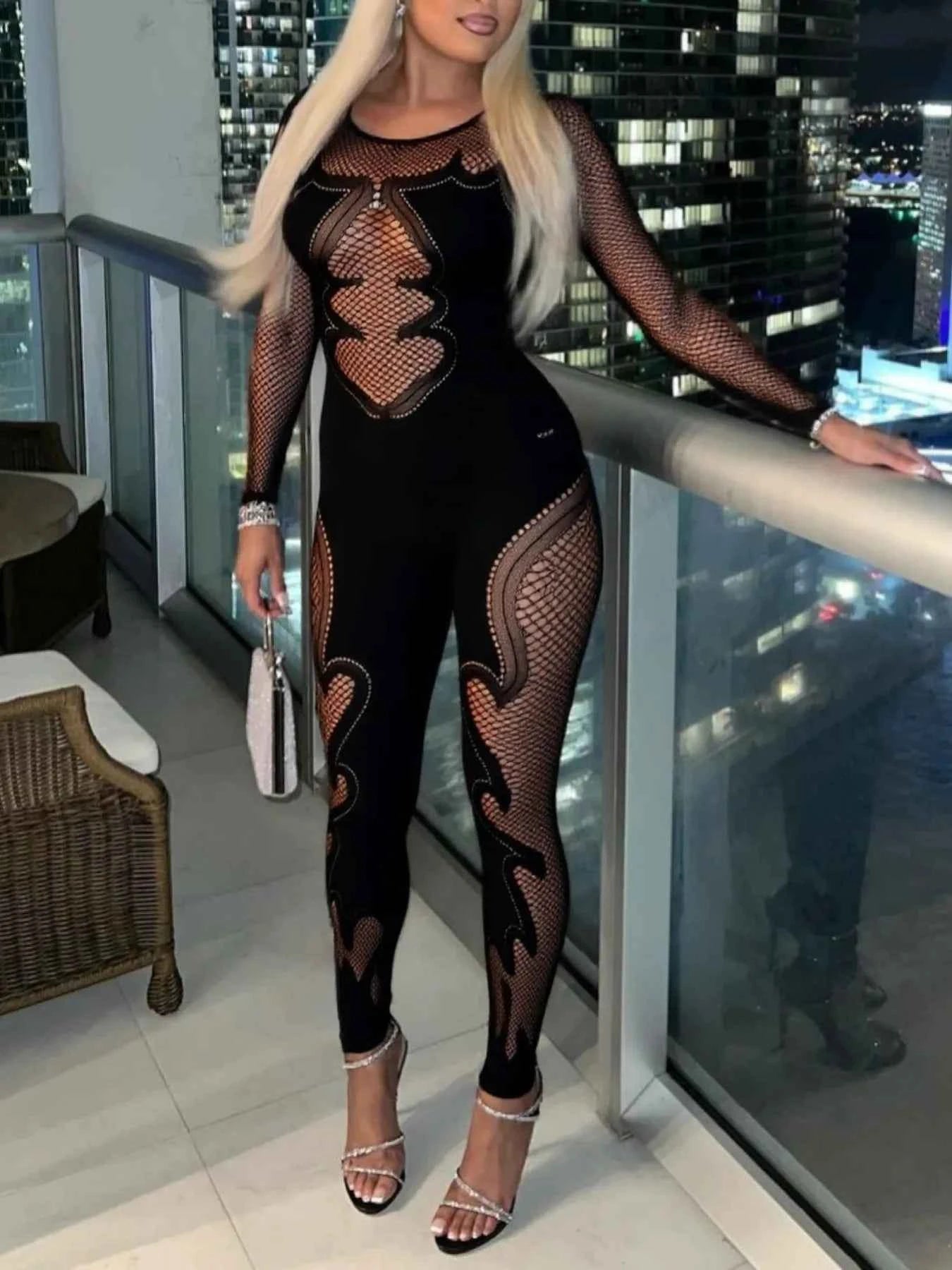 Fishing Net Sheer Long Sleeve Jumpsuit 2eded1f50b8f447f8e024e61853cda41-Max-Origin