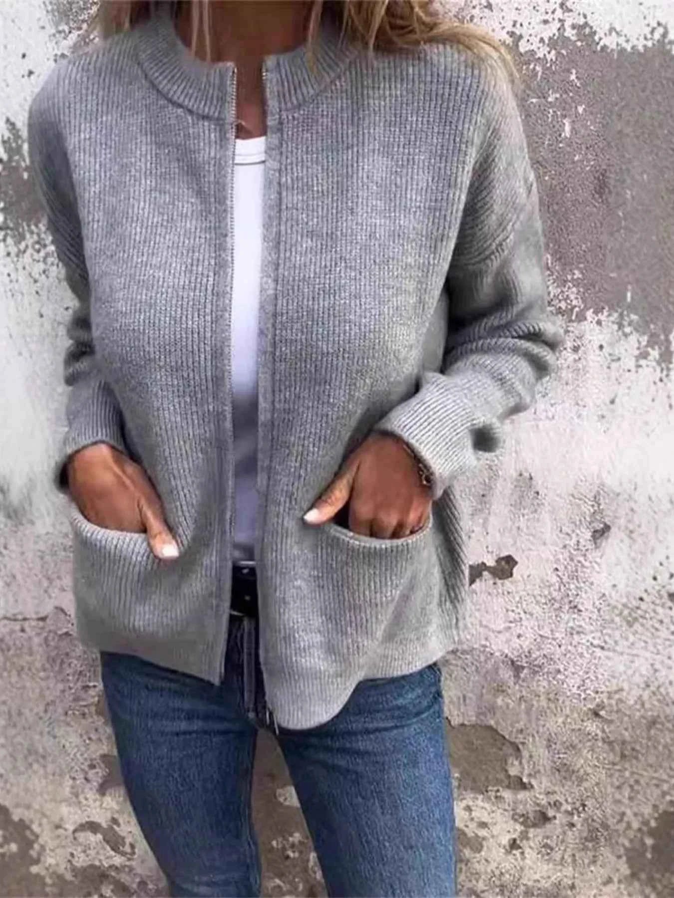Open Front Drop Shoulder Cardigan Gray 2ef98586c34d4df3832e087e021458a0-Max-Origin