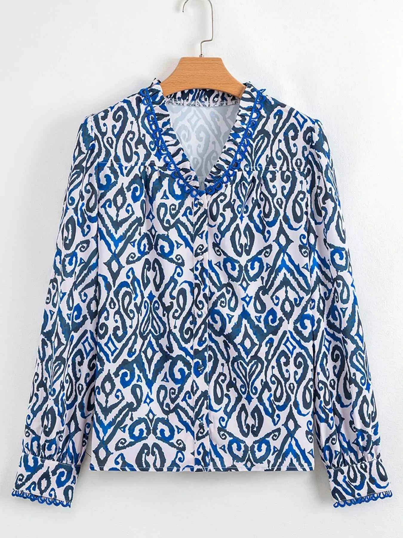 Paisley Print Long Sleeve Blouse 2effd55e093f48779815f17bbe913be7-Max-Origin