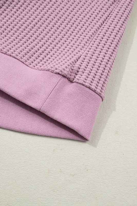 Solid Textured Knit Snap Button Collar Top 2f12b762-6dfe-4ebd-9fe9-8e7ac906f1e4