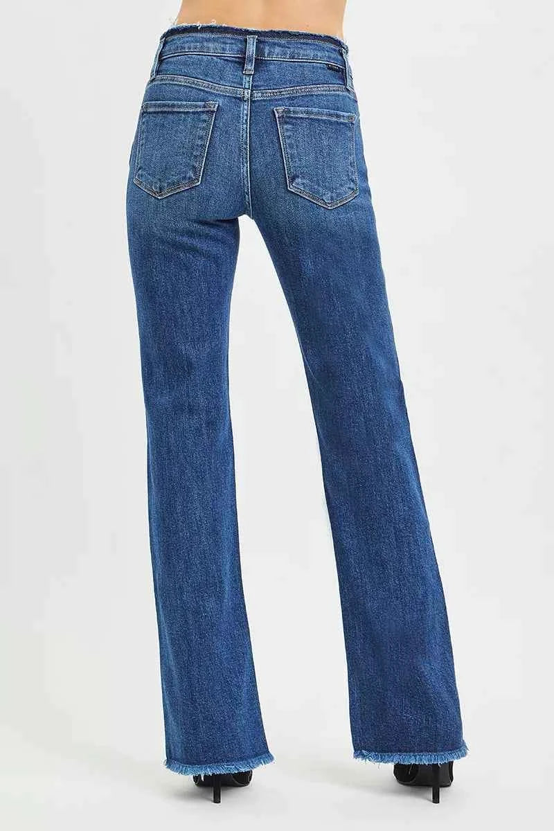RISEN Full Size Mid Rise Bootcut Frayed Waistband Hem Detail Jeans Plus Size 2f146dc8f1ed49fc95578f880c243d2d-Max-Origin