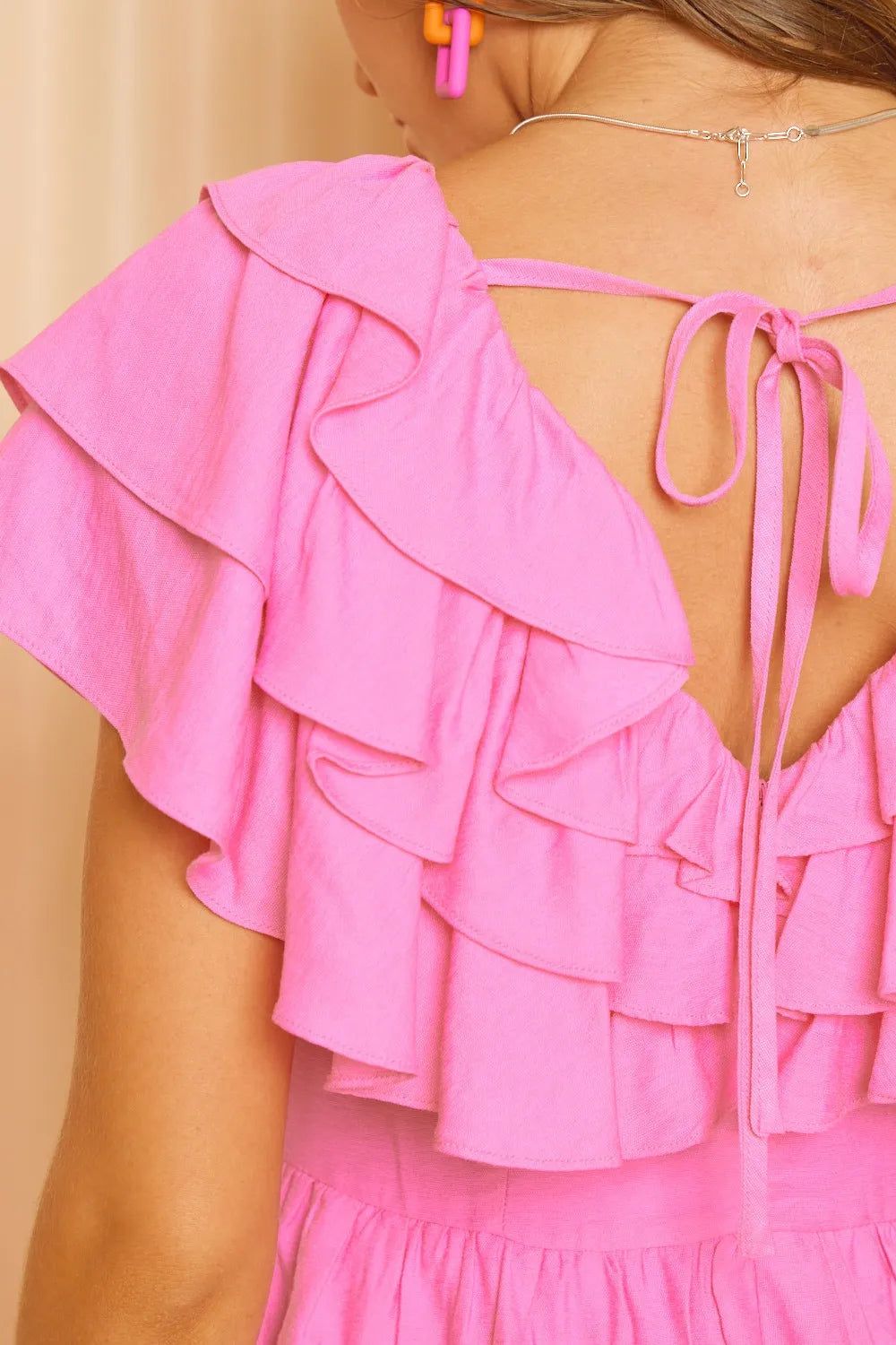 Idem Ditto Ruffled Layered Tie Back Romper 2f1952f8-7a98-4e28-a2a4-6fcd8e24ee2b-Max