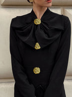 Ruched Long Sleeve Midi Dress 2f247616-8fce-482e-b891-9cbbb841f27e-Max