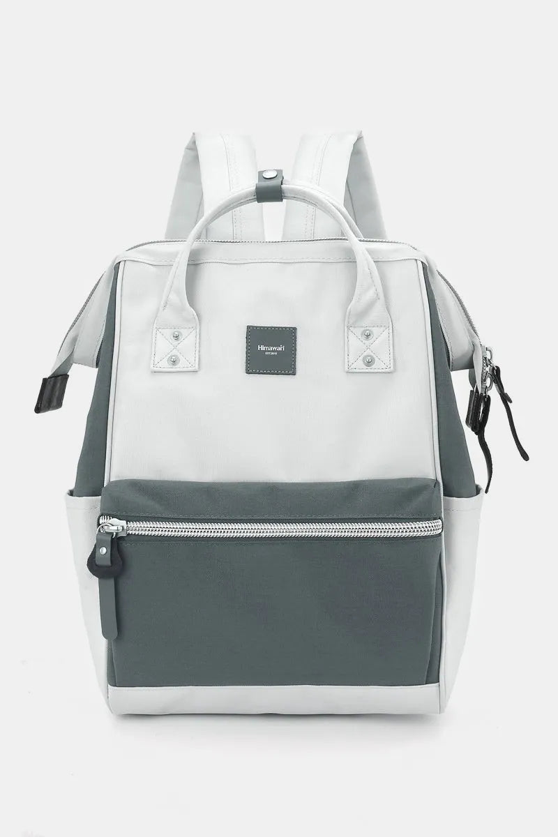 Himawari Water Resistant Canvas Backpack Bag with Side Pockets Dk Grey Grey One Size 2f2b7035-c5e6-4ef3-ab9d-84447174a012-Max