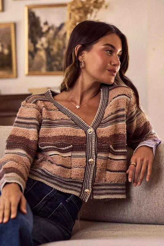 Textured Variegated Multi Color Cardigan 2f74a25457ee4af18373eb6044401326-Max-Origin