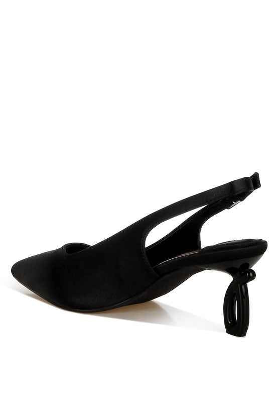 Vinca Satin Pointed Toe Slingbacks 2f79f8d8-60d5-47de-b370-9a34020039dc