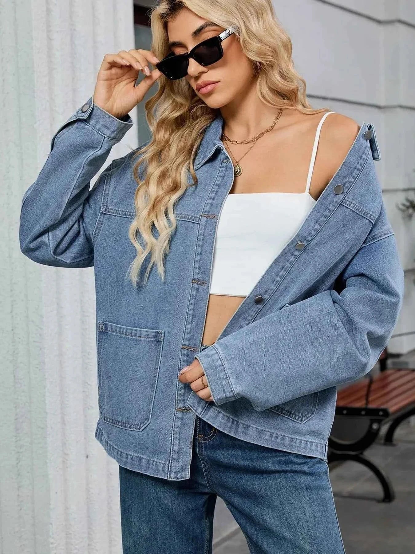Washed Oversized Button Down Denim Jacket 2f84134c522e4ec1aa1905a5f0a41890-Max-Origin