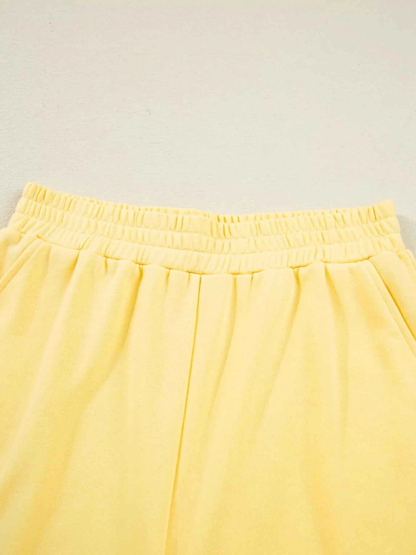 Color Block Patchwork Half Button Top and Shorts 2pcs Set 2f91f35caf7348b09bd9d78693110179-Max-Origin