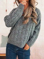 Ribbed Hem Quarter Zip Sweater 2f9c1d41829f44e7a3a2ad15d0d045eb-Max-Origin