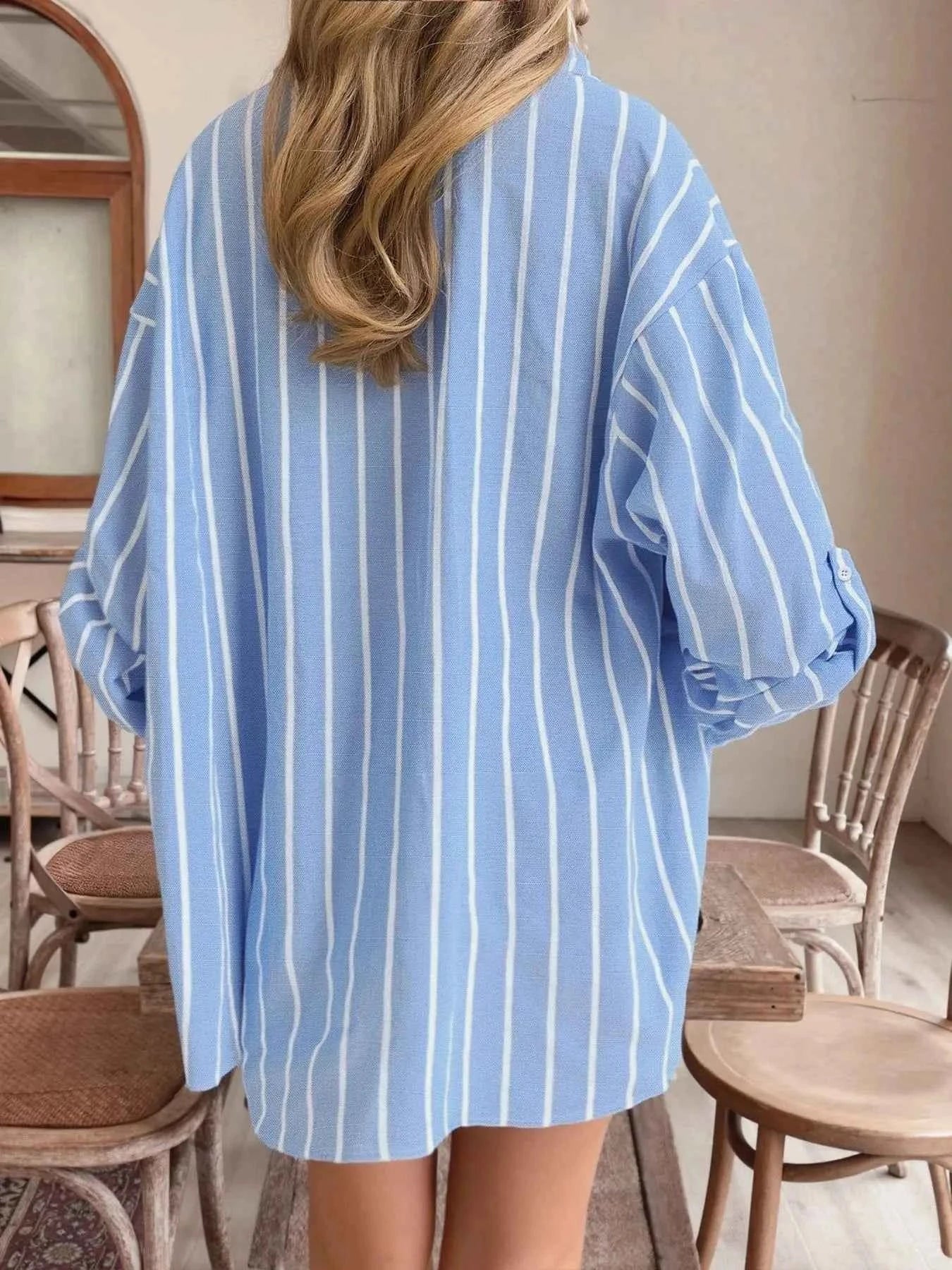 Striped Oversized Button-Down Shirt 2f9dfd995ae94ad9bcdaf6f1725e4a47-Max-Origin