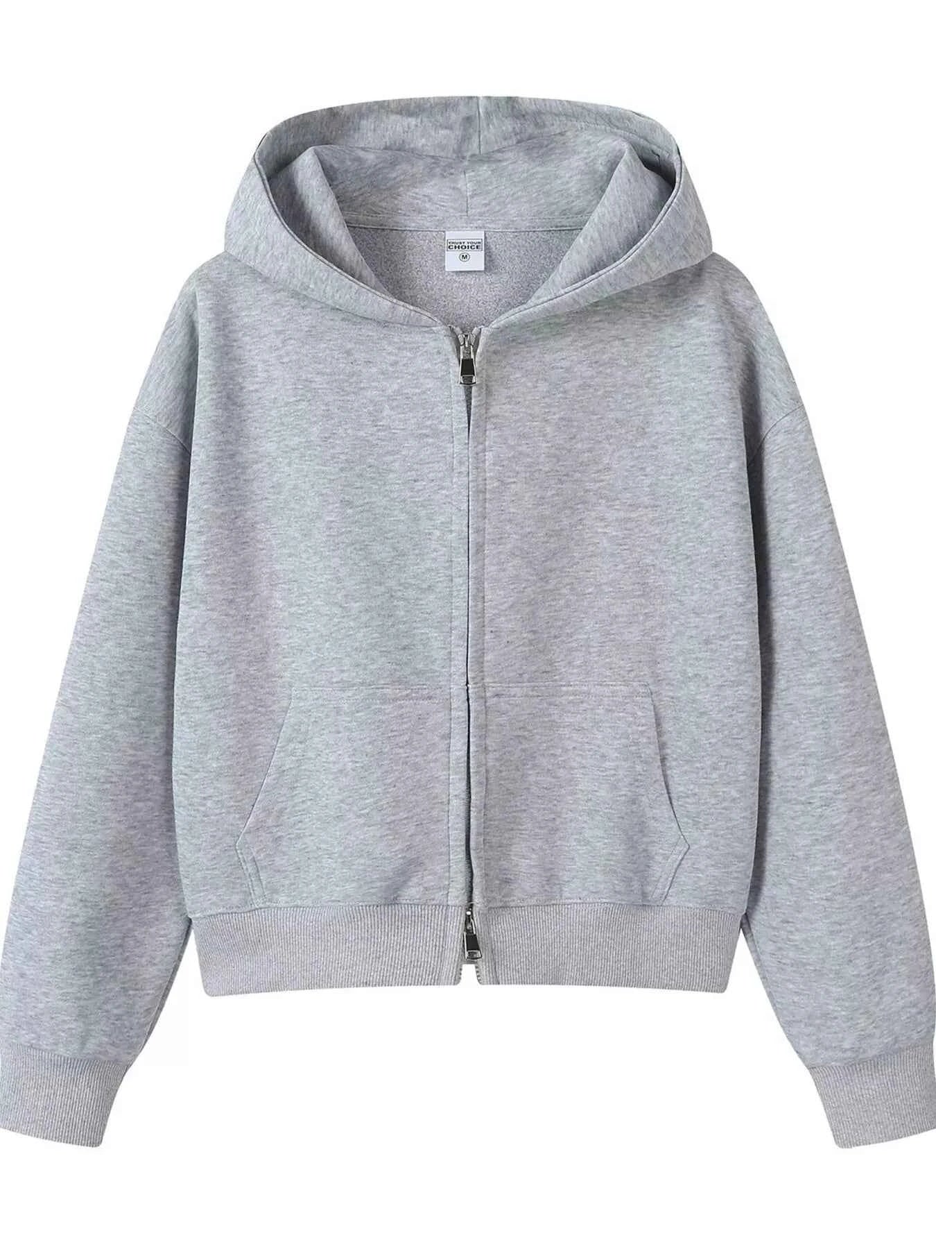 Full Size Casual Zip-Up Long Sleeve Hoodie Plus Size Gray 2fa0bd7d5e3c47fa8b44918a1fcf8361-Max-Origin