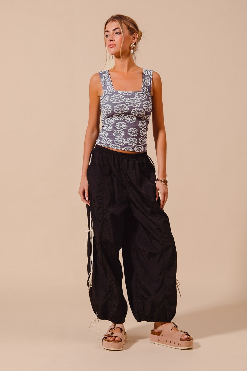 SO ME Loose Fit Jogger Pants With Double Lined Side Detail BLACK 2fa25b10f96a472d90619741b997a73c-Max