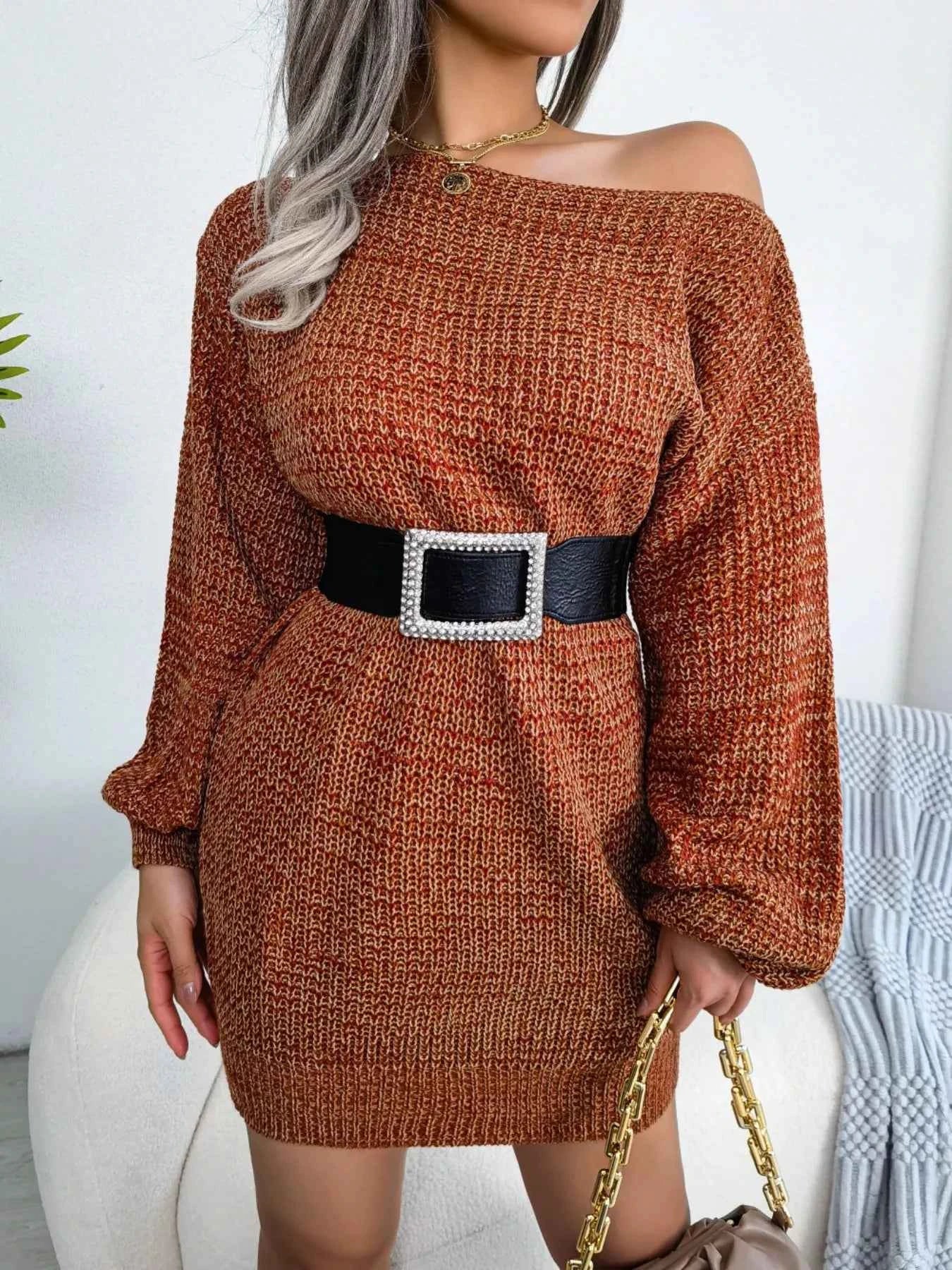 Multi-Color One-Shoulder Sweater Dress 2fa93adb-2c50-4575-9c62-9e4473b1cbd1-Max-Origin