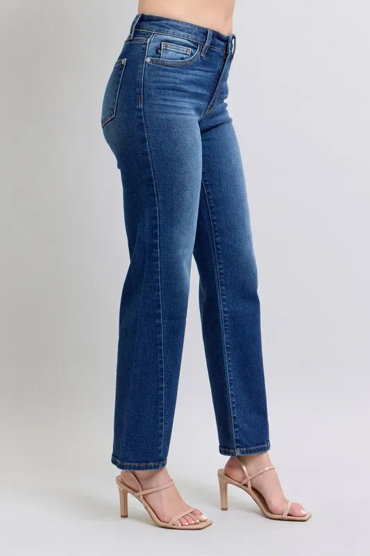 Full Size Side Seam Detail Straight Jeans with Pockets 2faddfbd-d4fb-4ee2-8a92-a421a7e880bc-Max
