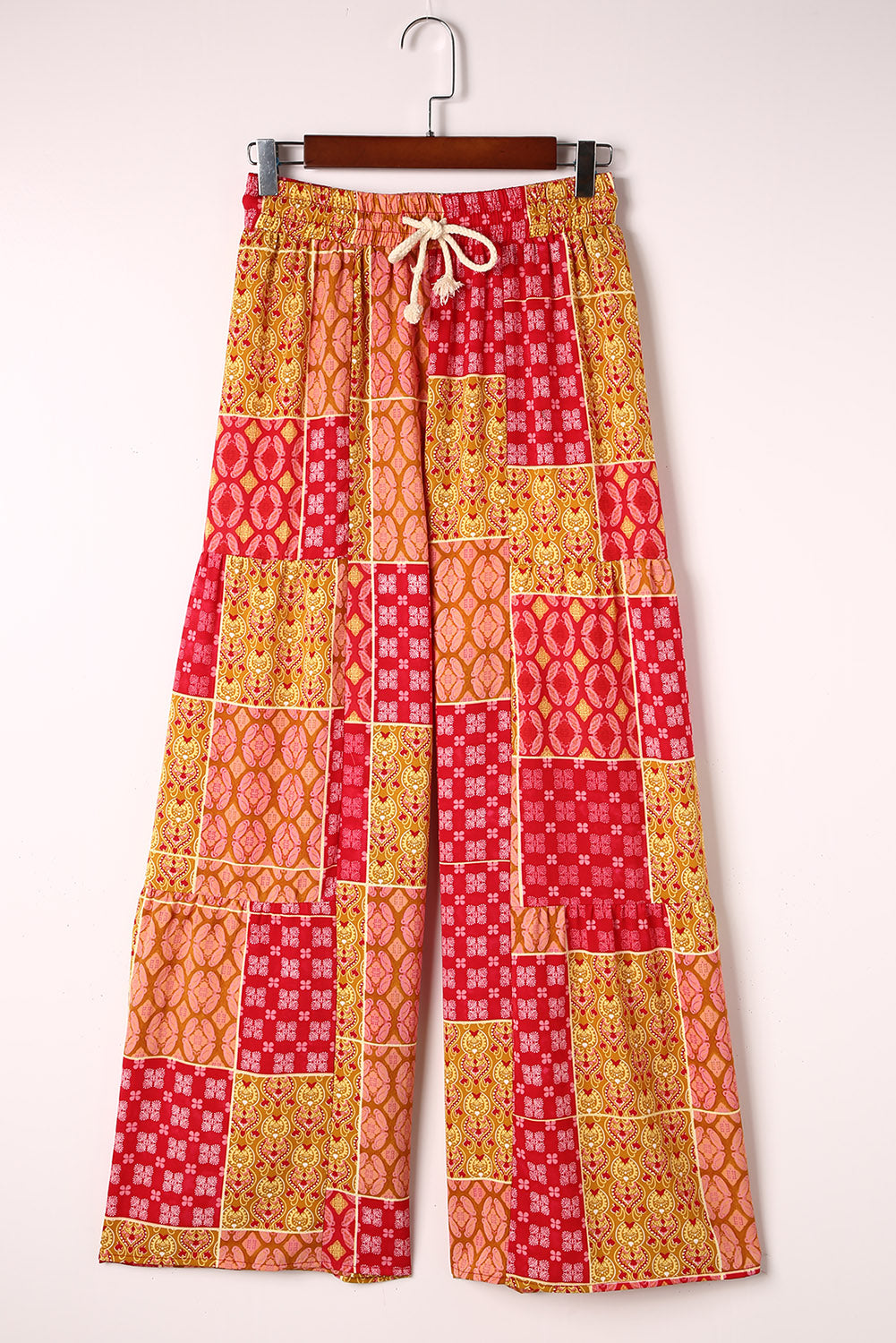 Bohemian Patchwork Drawstring Wide Leg Pants 2fb5140031304c868e8d048031c77f54-Max