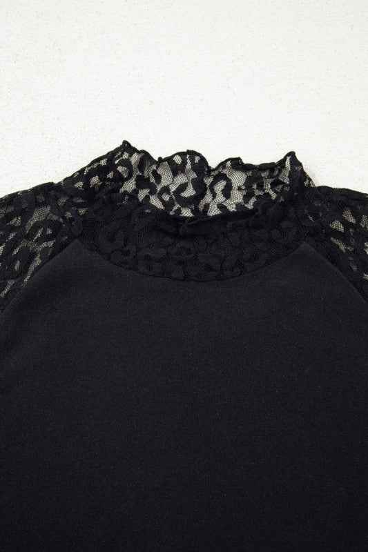 Leopard Mesh Patchwork Long Sleeve Top 2fb751cd-703e-4f73-bdf6-27edf9758cca