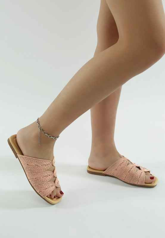 Daisy Doe Raffia Square Toe Flats 2fb9b98b-e49c-4659-99f8-c1f4b4e8c6ec