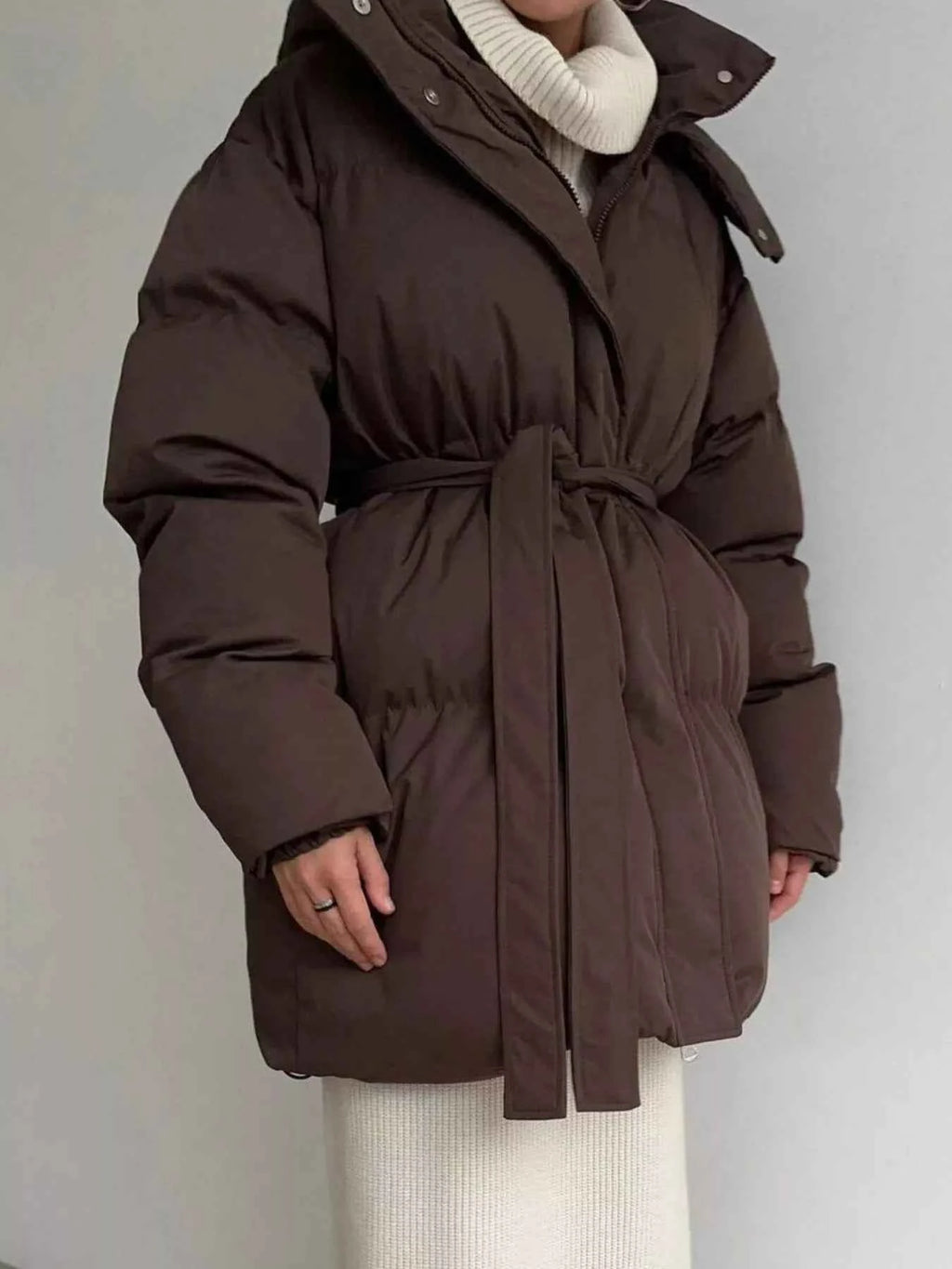 Mid-Length Thickened Hooded Winter Coat with Belted 2fcb7410-fdb0-4b73-9cfd-9ed5daef02b4-Max-Origin