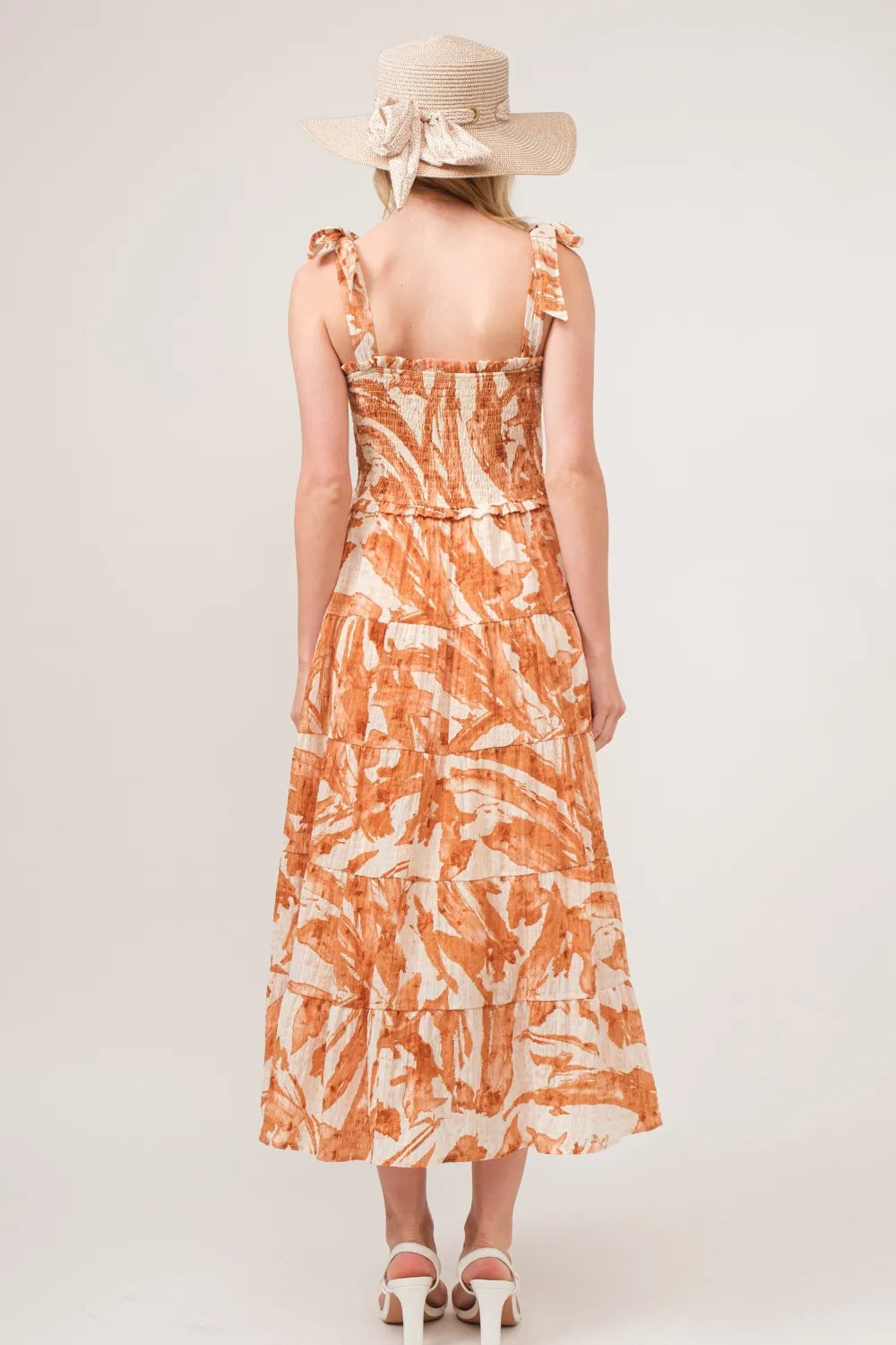 And The Why Tie Shoulder Smocked Midi Tiered Dress 2fce6b8c-d931-45c7-b1a9-92a557babee5-Max