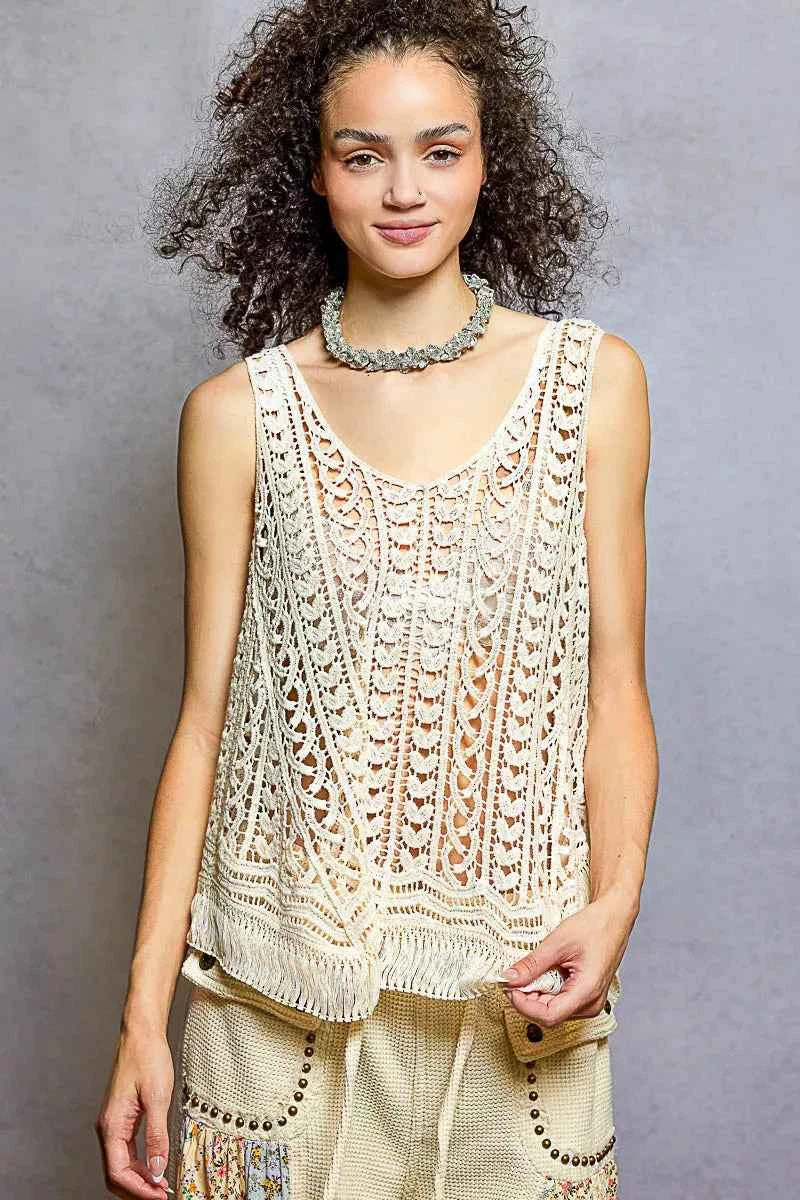 POL Crochet Fringe Hem Tank Top NATURAL One Size 2fd49f1f-87f2-4006-bf56-3a30f7e3d1dd-Max-Origin
