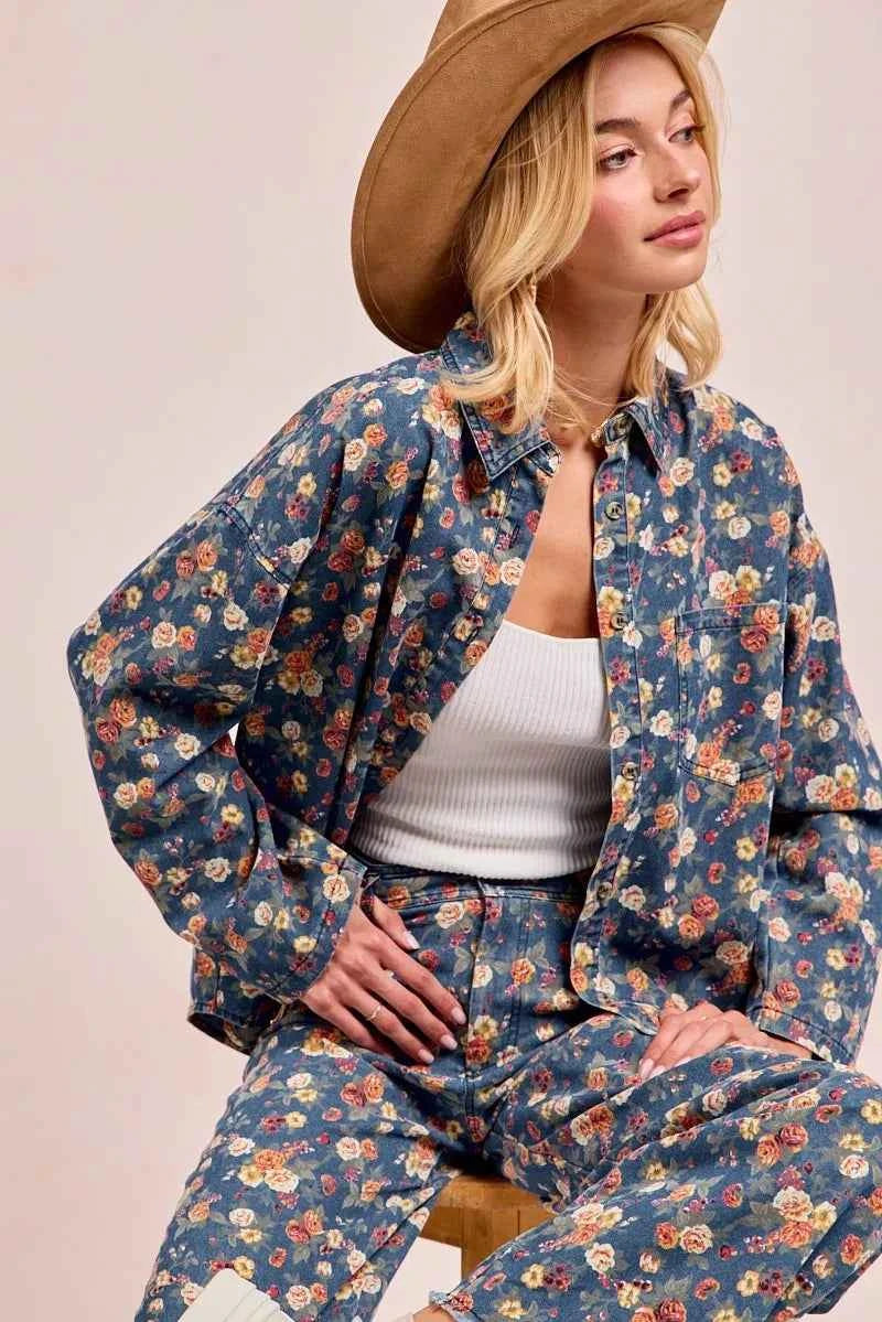 BiBi Washed Florla Print Denim Jacket 2fe5498fa66a4dc9ab1d127408528357-Max-Origin