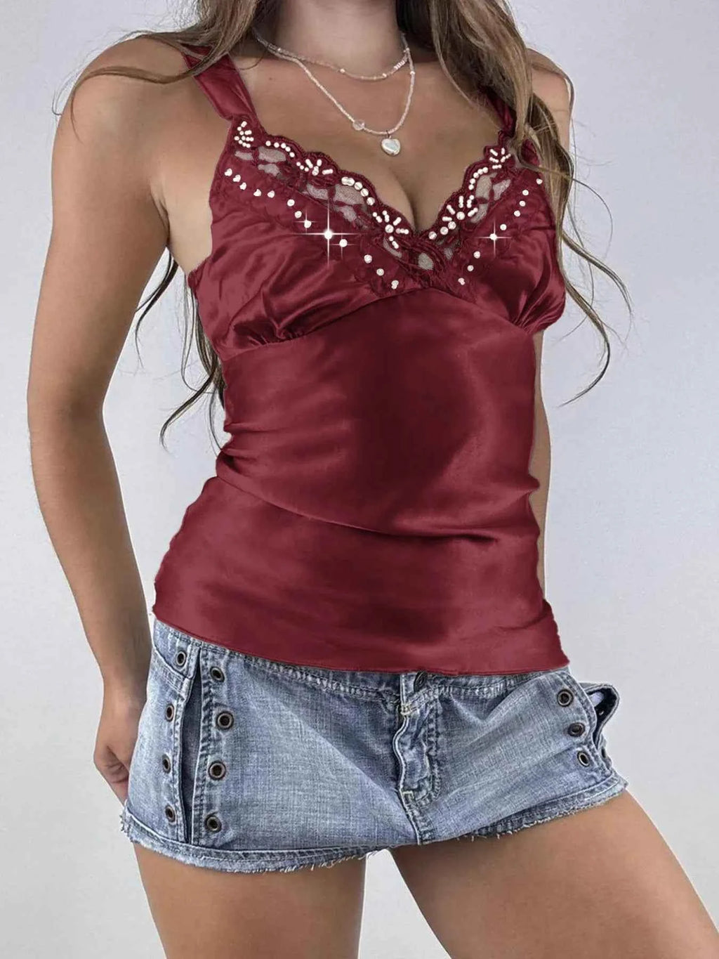 Lace Trim V-Neck Cami Top 2ffa97f5-b5fe-4e1e-abb7-623c3e97a6fd-Max-Origin