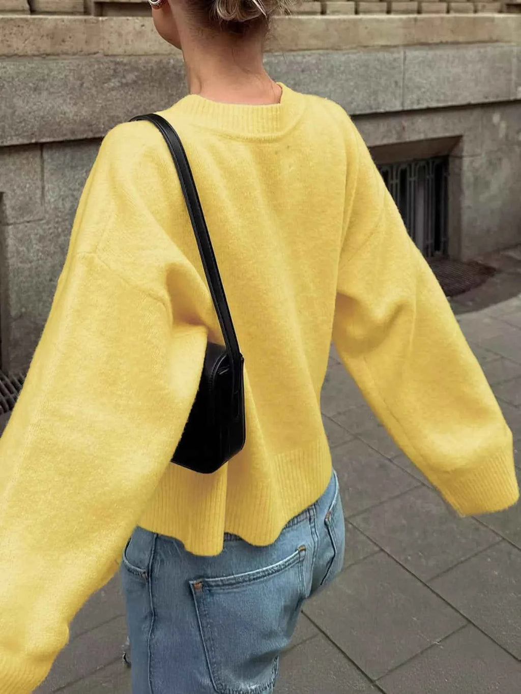Ribbed Round Neck Dropped Shoulder Sweater 2ffc527583824448b292760a61405e75-Max-Origin