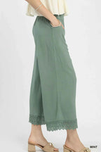 Umgee Linen Wide Leg Cropped Pants with Lace Trim 2ffe606a-a2c0-4412-8eea-dff7226ab3a1-Max-Origin
