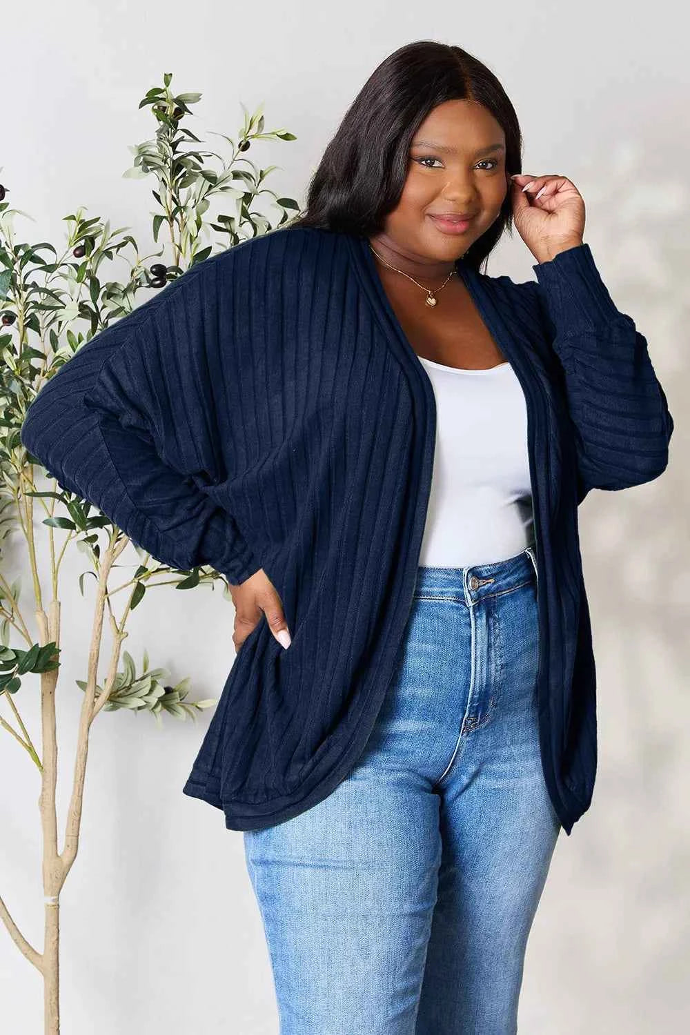 Basic Bae Full Size Ribbed Cocoon Cardigan 3000215abaa345a7acb8ef8ba6b5ce27-Max
