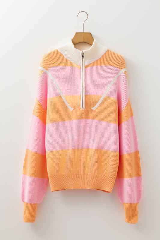 Claire Half Zip Oversize Sweater 3022b87e-591e-4391-b076-75d3b4c1cc5c