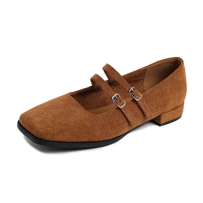 Square Toe Flats Loafers Brown 302342f3-7161-4509-b61f-4c0ed92fb0ab-Max