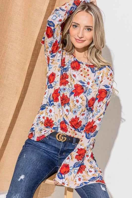 And The Why Floral Printed Bell Sleeve Casual Top 3023d27045e243d69a1b282d9a57b0d3-Max-Origin