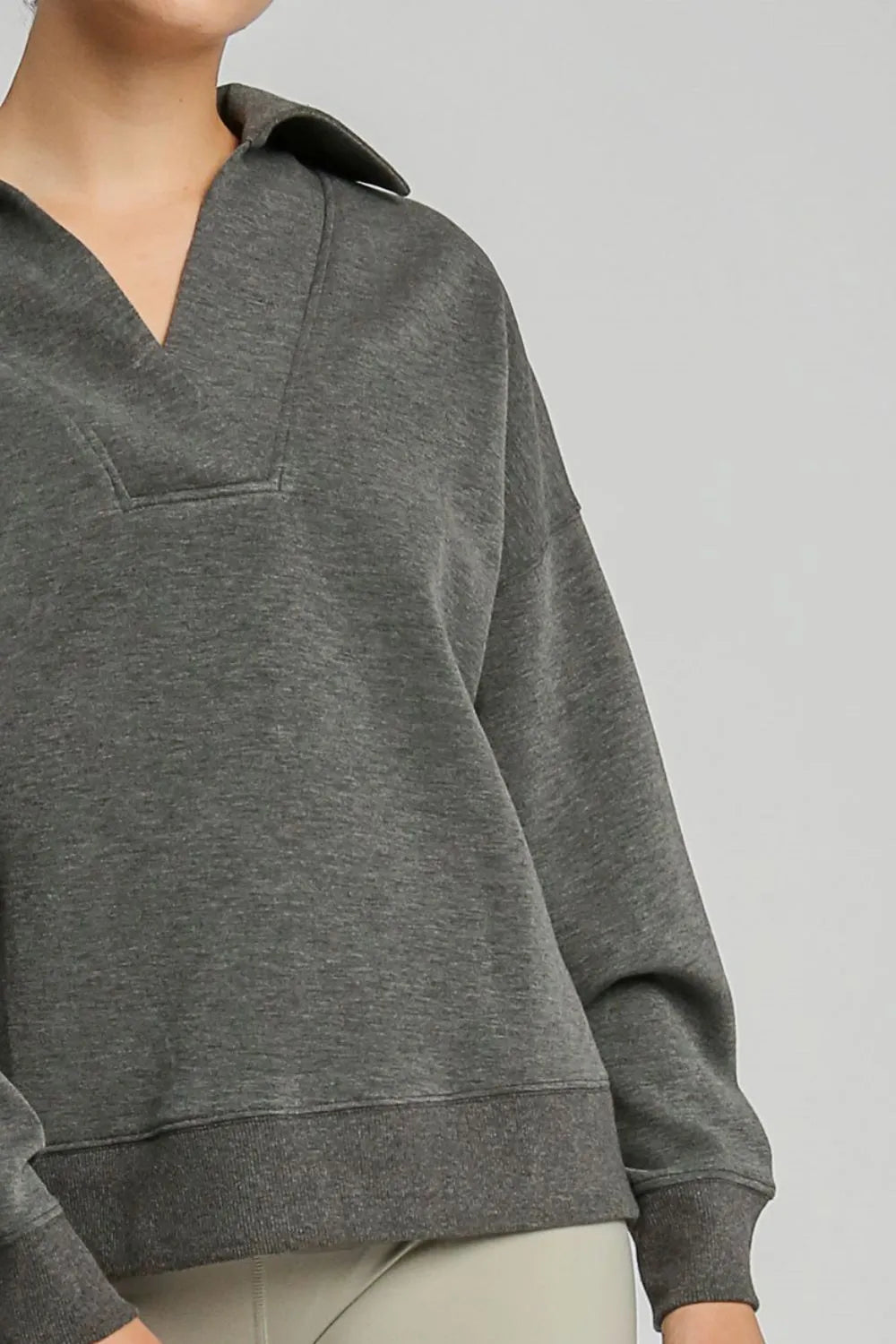Umgee Johnny Collar Dropped Shoulder Sweatshirt 302403a2-0992-4fdf-b9d5-8e6854f34177-Max