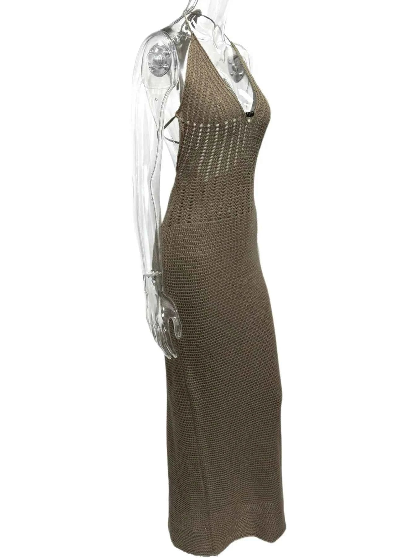 Halter Neck Maxi Bodycon Sweater Dress 3026d047-819d-4445-b353-ce602a6d73e7-Max-Origin