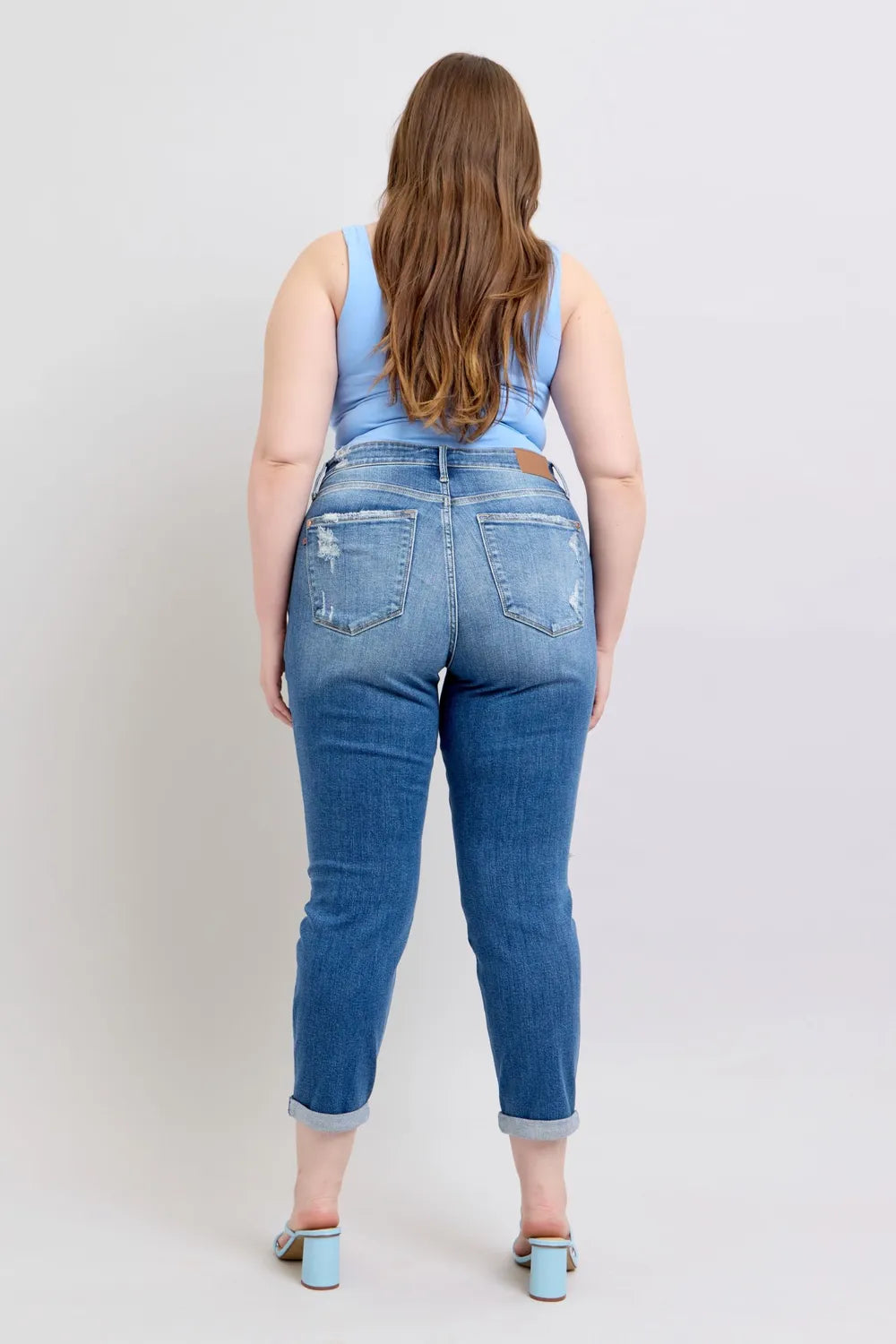 Judy Blue Full Size Button Fly Distressed Jeans with Pockets Plus Size 30339902-8afc-4003-95cf-4fc7a08cbb9f-Max